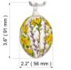 Picture of Daffodils See-Through Hand Blown Glass Easter Egg Ornament 