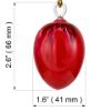 Picture of Red Hand Blown Glass Easter Egg Ornament 