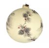 large hand blown glass Christmas tree ball ornament pastel color. made in Poland