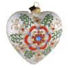 Poppy - Hand Blown Glass Heart Ornament