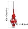 Picture of "Crystal" Red Glass Christmas Tree Topper