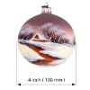 Picture of Landscape Sfumato Technique Glass Christmas Tree Ball Ornament. Made in Poland.