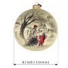 Picture of Christmas is Coming Glass Christmas Tree Ball Ornament. Made in Poland. 