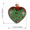 Picture of Holly - Hand Painted Hand Blown Glass Christmas Tree Heart Ornament