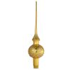 Picture of 12. inch Yellow Hand Blown Glass Christmas Tree Topper. 