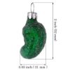 Picture of Glass Christmas Mini Dark Green Pickle With Pearls Ornament