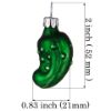 Picture of Glass Christmas Mini Pickle Ornament (dark green matte)