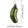 Picture of Dark Green Matte Glass Christmas Pickle Ornament (small)