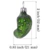 Picture of Glass Christmas Tree Green Mini Pickle With Pearls Ornament