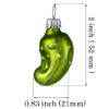 Picture of Glass Christmas Mini Pickle Ornament (matte apple green)