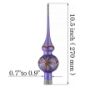 Picture of Fireworks - Hand Painted Hand Blown Purple Glass Christmas Tree Topper
