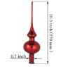 Picture of Red Glass Christmas Tree Topper. 