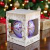 Picture of Fireworks Hand Painted Mouth Blown Glass Christmas Ornament (Purple)