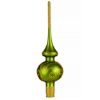 Picture of Green Hand Blown Glass Christmas Tree Topper. Made in Ukraine.