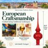 Picture of Red Glass Christmas Tree Topper, 10.5-Inch Hand-Blown European Finial Decor